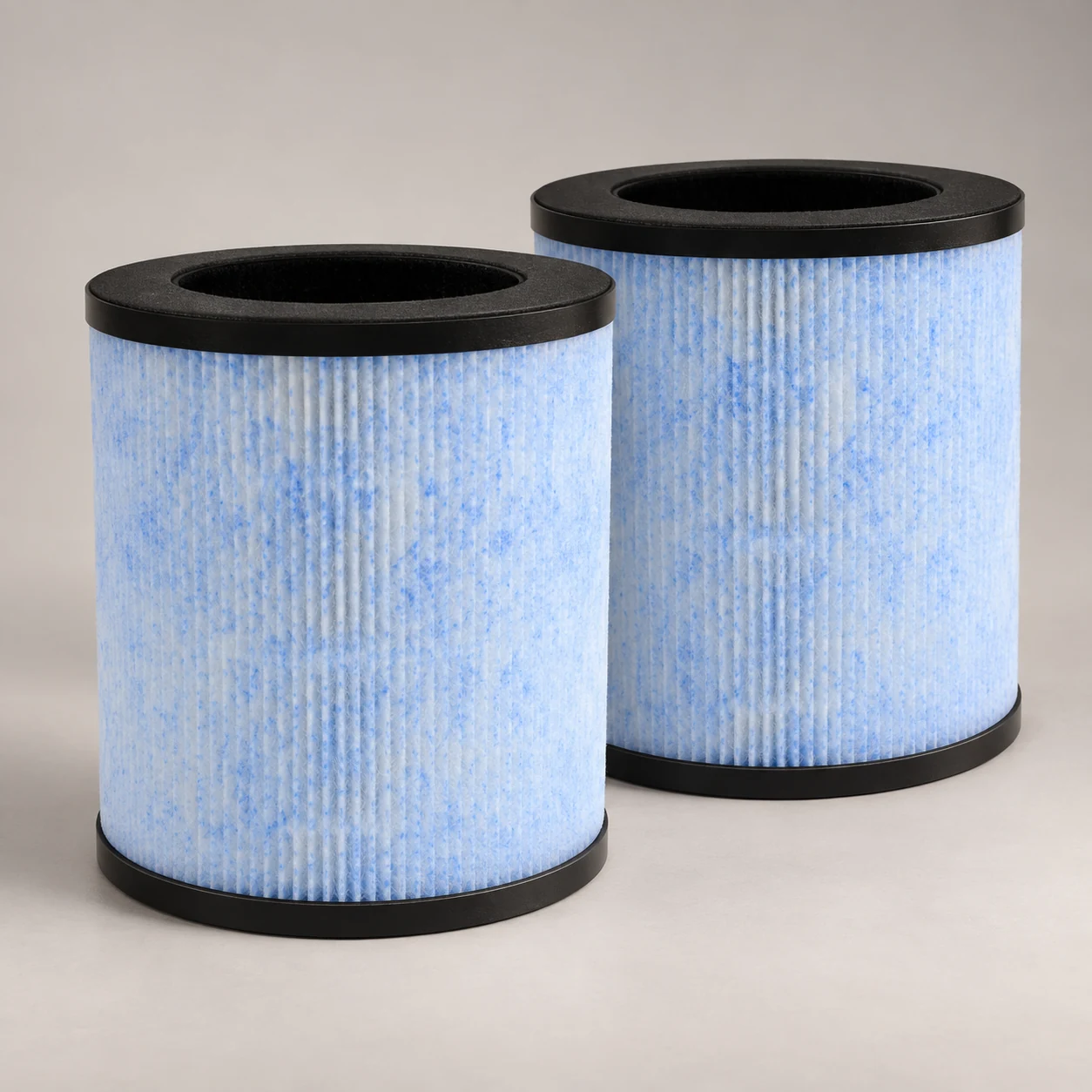 Two pale blue PUREBURG filters compatible with KokoFit KF-spider